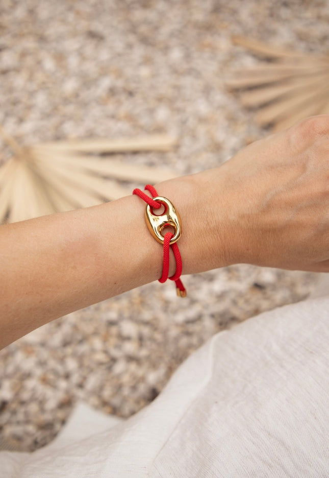 Tied Together Red - Armband - ellemilla