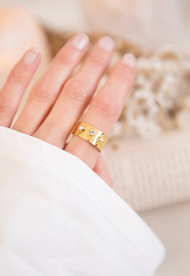 Trinity Spark Gold - Ring - ellemilla
