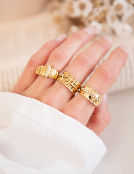 Trinity Spark Gold - Ring - ellemilla