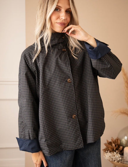 Twin Side Trench Dark Blue - Jacket - ellemilla