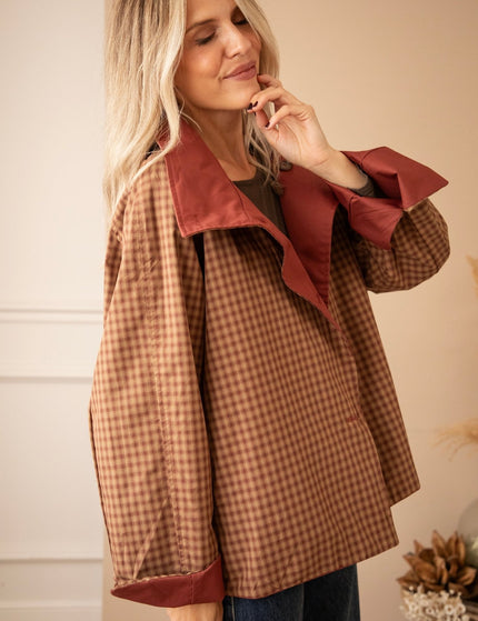 Twin Side Trench Wine - Jacket - ellemilla