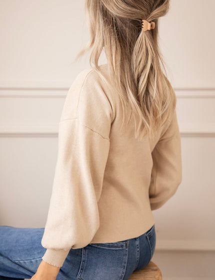 Twisted Story Beige - Sweater - ellemilla