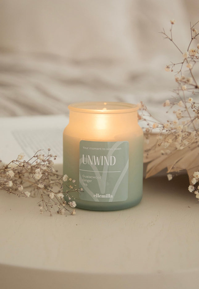 Unwind Mint - Geurkaars - ellemilla