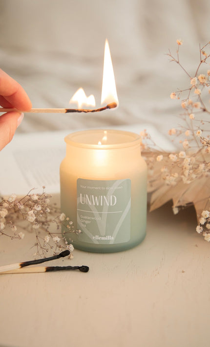 Unwind Mint - Geurkaars - ellemilla