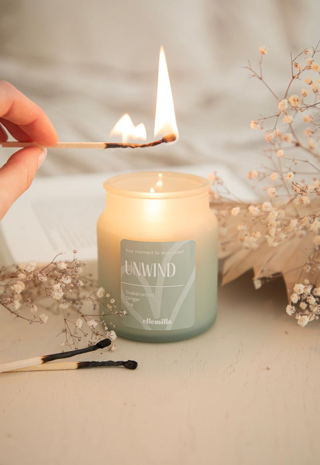 Unwind Mint - Geurkaars - ellemilla