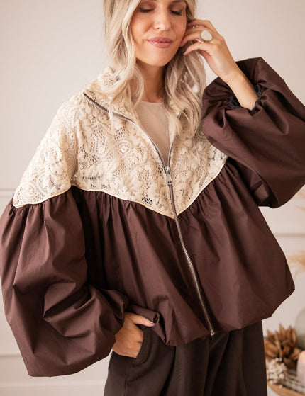 Upper Lace Brown/Beige - Jacket - ellemilla