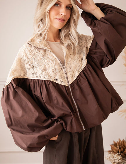 Upper Lace Brown/Beige - Jacket - ellemilla