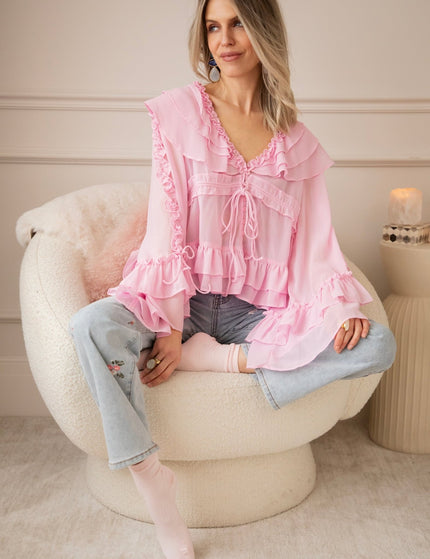 Volantina Pink - Blouse - ellemilla