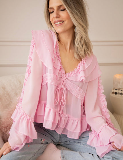Volantina Pink - Blouse - ellemilla