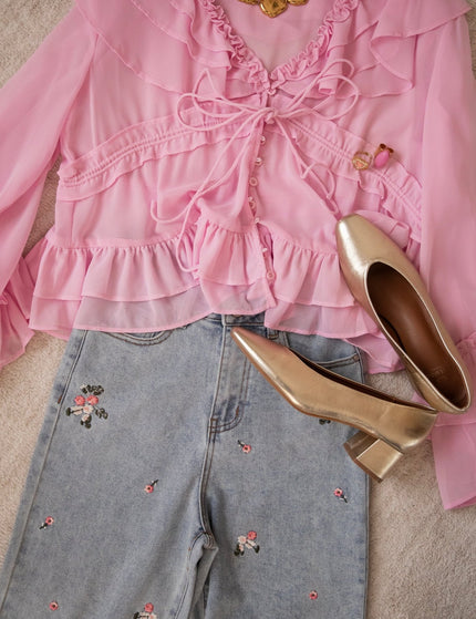 Volantina Pink - Blouse - ellemilla