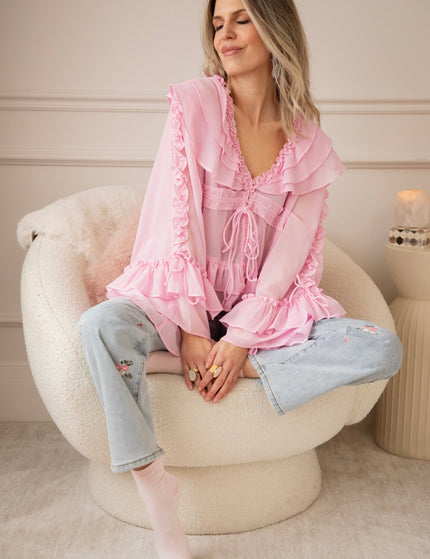 Volantina Pink - Blouse - ellemilla