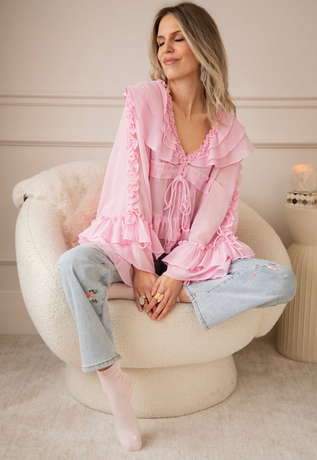 Volantina Pink - Blouse - ellemilla