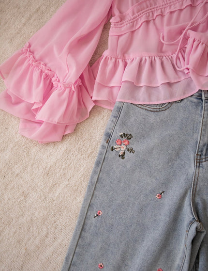 Volantina Pink - Blouse - ellemilla