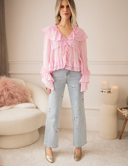 Volantina Pink - Blouse - ellemilla