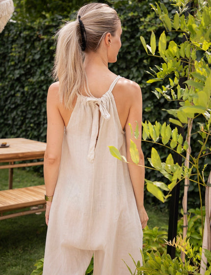Wander Linen Beige - Jumpsuit - ellemilla