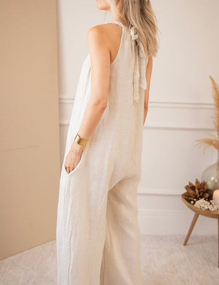 Wander Linen Beige - Jumpsuit - ellemilla