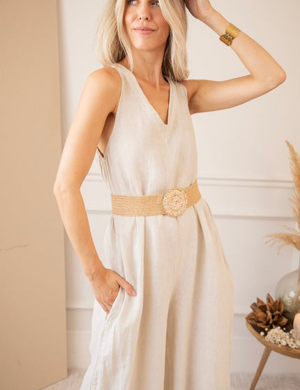 Wander Linen Beige - Jumpsuit - ellemilla