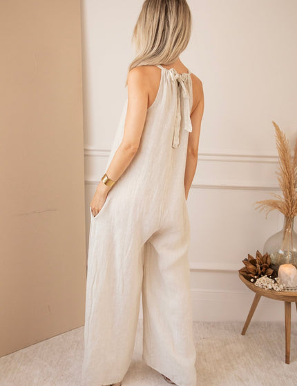 Wander Linen Beige - Jumpsuit - ellemilla