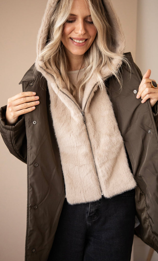 Warm Embrace Kaki/Beige - Jas - ellemilla
