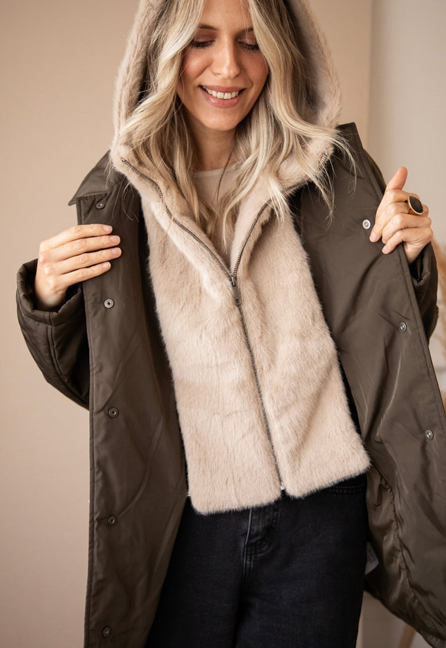 Warm Embrace Kaki/Beige - Jas - ellemilla