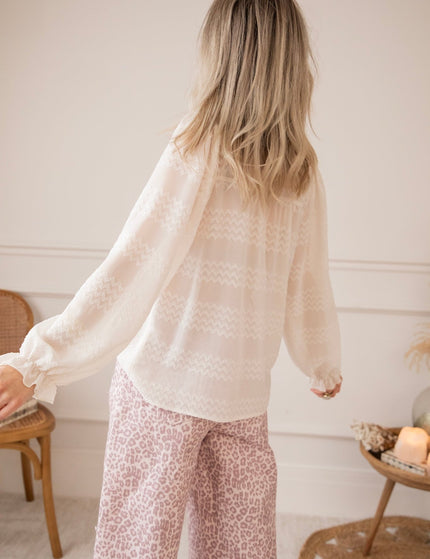 Whisper Waves Beige - Blouse - ellemilla