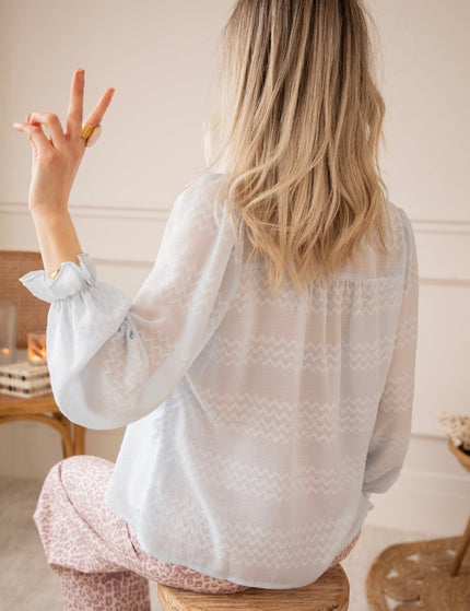 Whisper Waves Soft Blue - Blouse - ellemilla