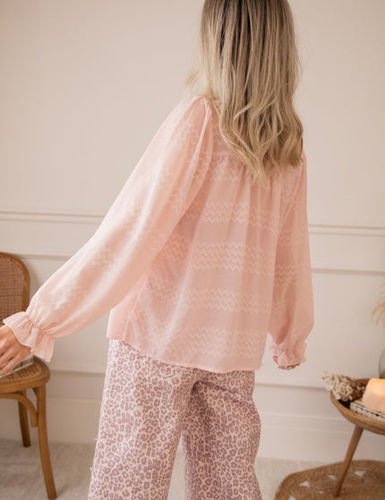 Whisper Waves Soft Pink - Blouse - ellemilla
