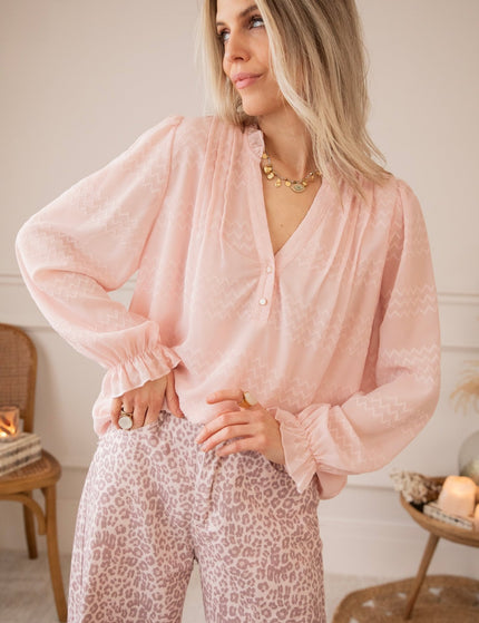 Whisper Waves Soft Pink - Blouse - ellemilla