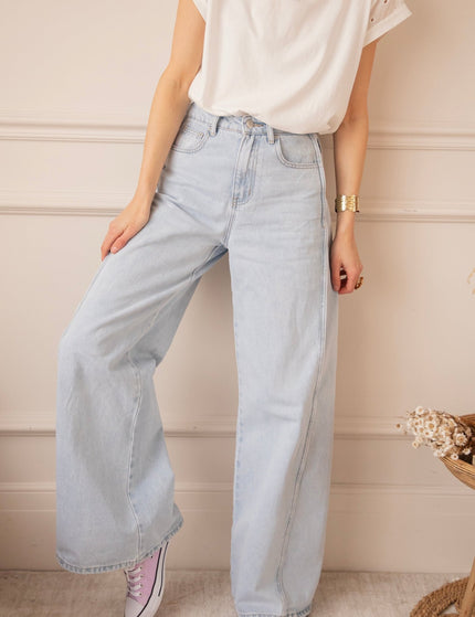 Wide Stitch Light Blue - Jeans - ellemilla