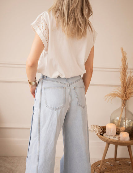 Wide Stitch Light Blue - Jeans - ellemilla