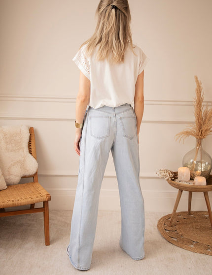 Wide Stitch Light Blue - Jeans - ellemilla