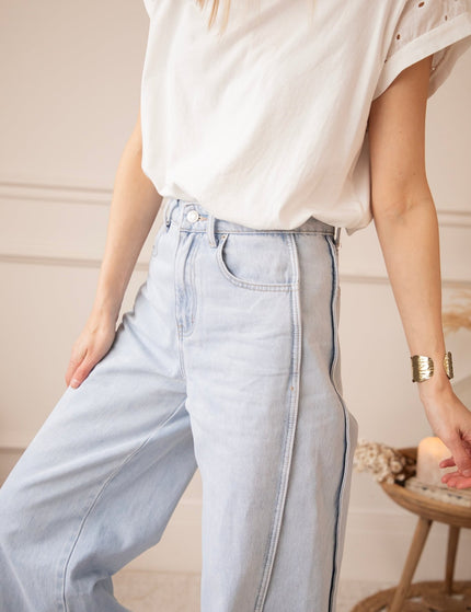 Wide Stitch Light Blue - Jeans - ellemilla