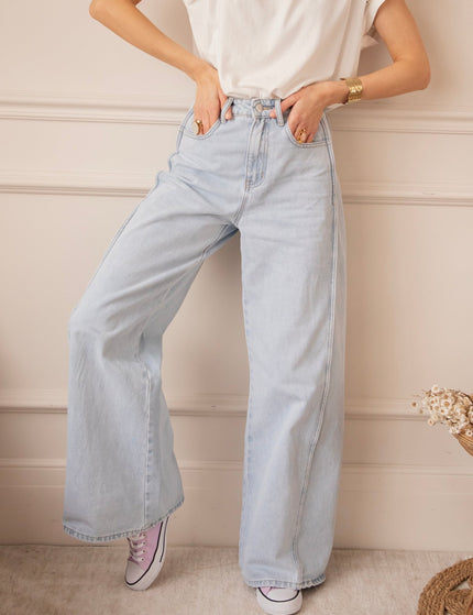 Wide Stitch Light Blue - Jeans - ellemilla