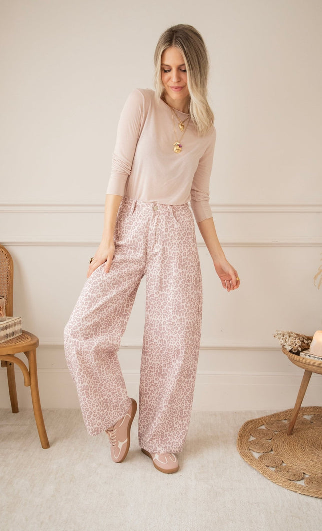 Wild Wide Soft Pink - Jeans - ellemilla