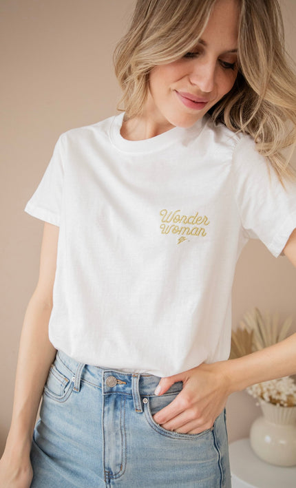 Wonder Woman White/Gold - T-Shirt - ellemilla