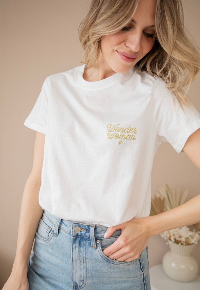 Wonder Woman White/Gold - T-Shirt - ellemilla