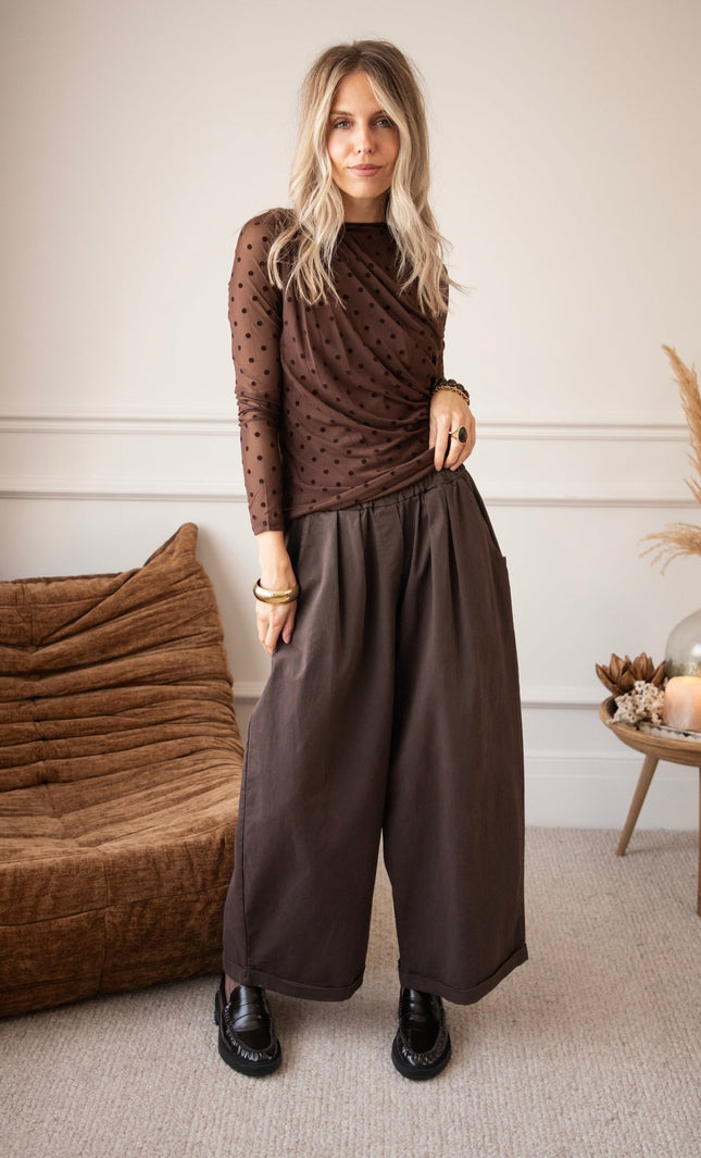 Wonderful & Wide Brown - Broek - ellemilla