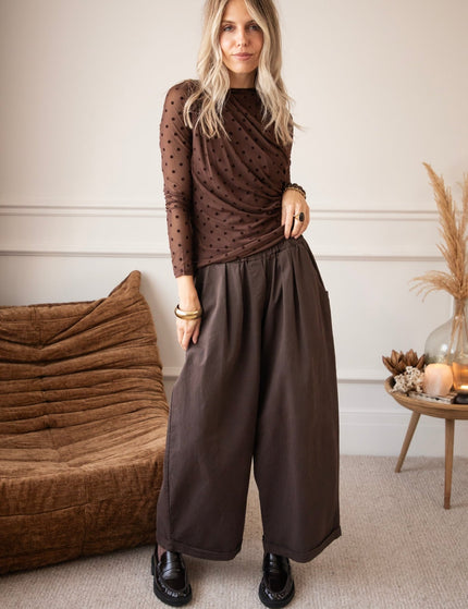 Wonderful & Wide Brown - Broek - ellemilla