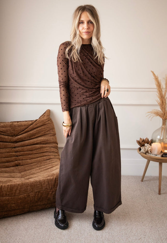 Wonderful & Wide Brown - Broek - ellemilla