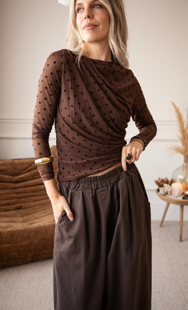 Wonderful & Wide Brown - Broek - ellemilla