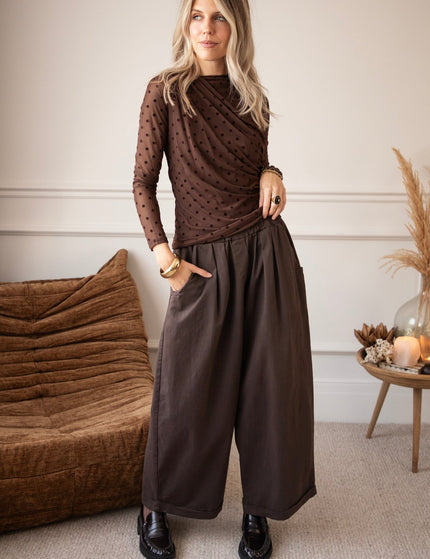 Wonderful & Wide Brown - Broek - ellemilla