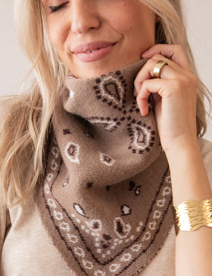 Woodland Paisley Taupe - Bandana - ellemilla