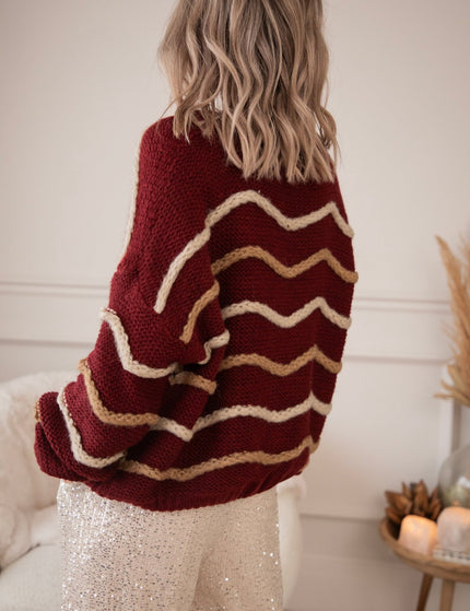 Woolly Waves Bordeaux - Vest - ellemilla