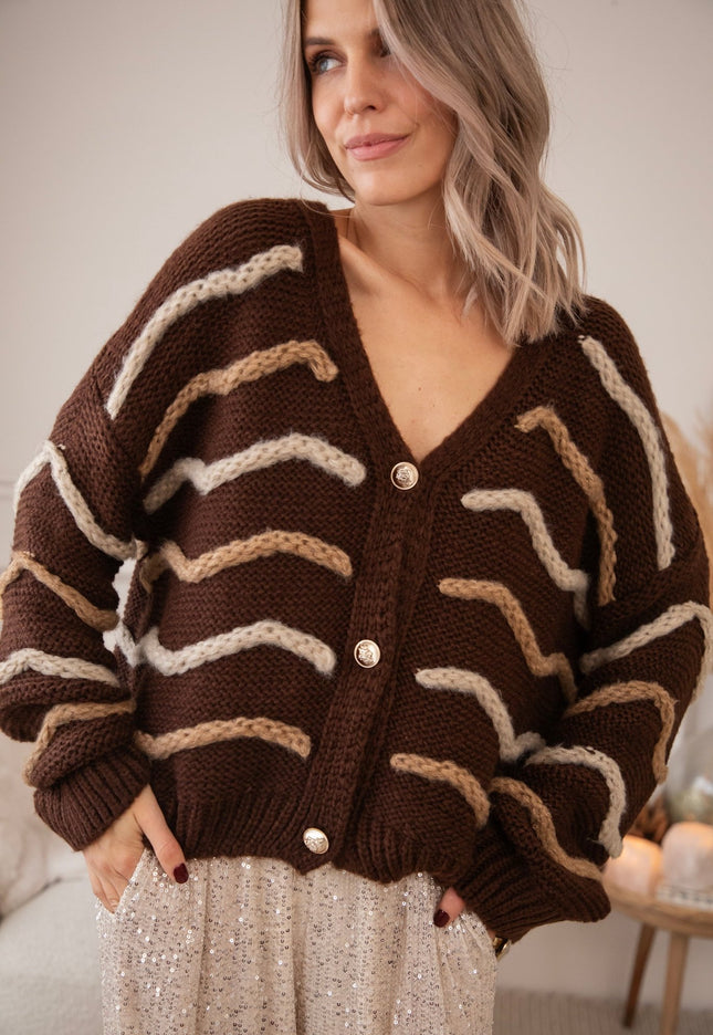 Woolly Waves Choco - Vest - ellemilla