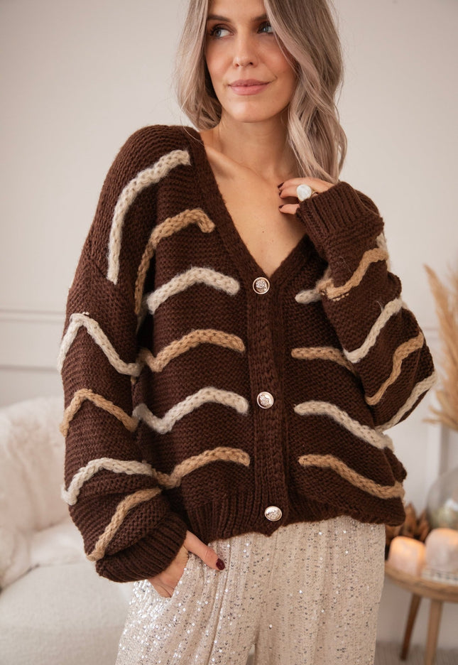 Woolly Waves Choco - Vest - ellemilla