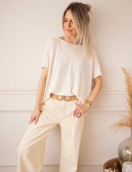 Yuna Beige - T-Shirt - ellemilla
