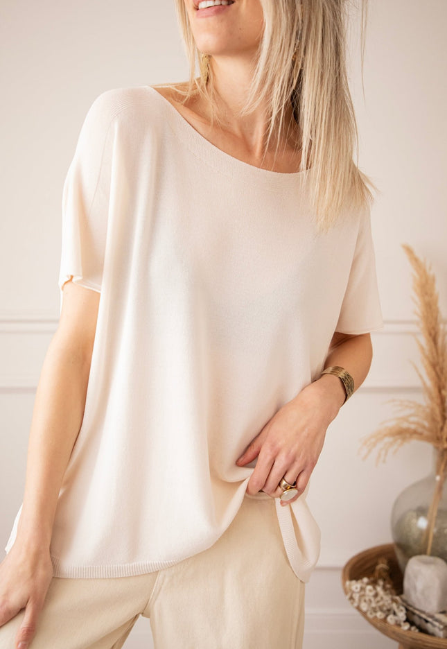 Yuna Beige - T-Shirt - ellemilla