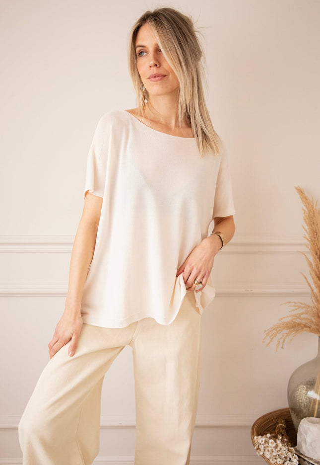 Yuna Beige - T-Shirt - ellemilla