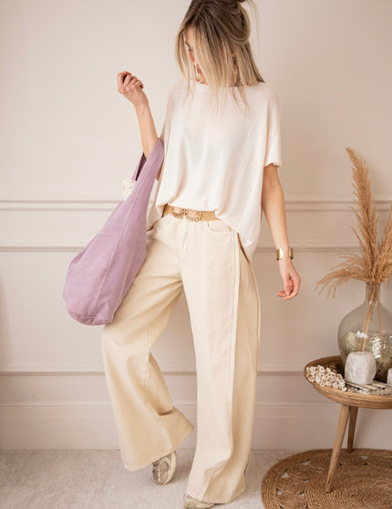 Yuna Beige - T-Shirt - ellemilla