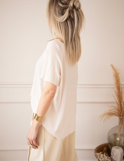 Yuna Beige - T-Shirt - ellemilla